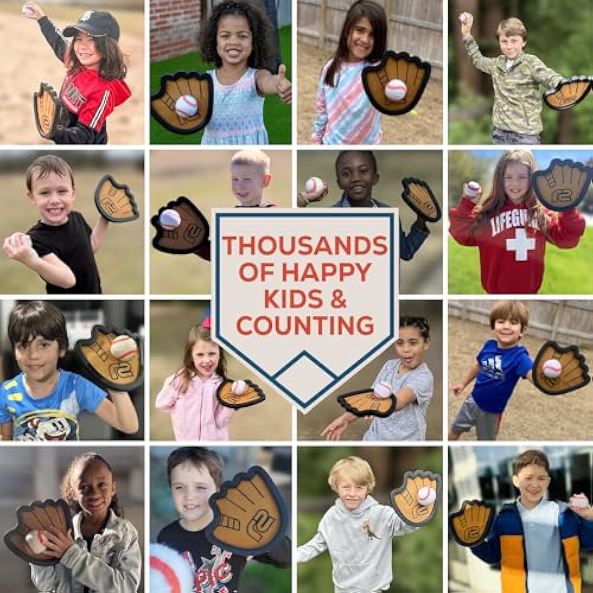 Toss and Catch Ball Game Set with Sticky Balls and Beginner Baseball Glove for Toddlers to Adults