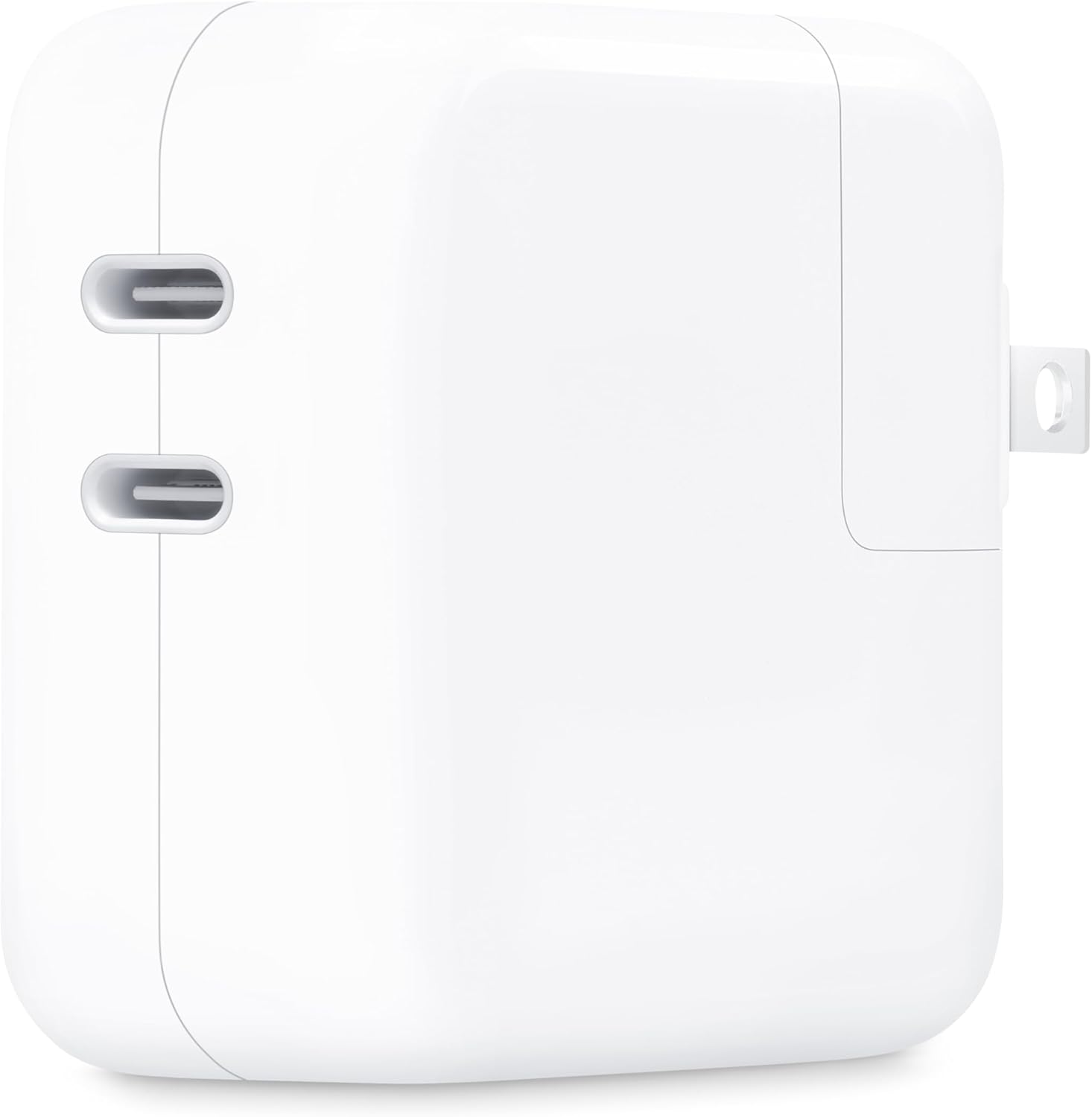 apple 35w dual usb-c compact power adapter fast type-c charge for iphone ipad macbook air airpods