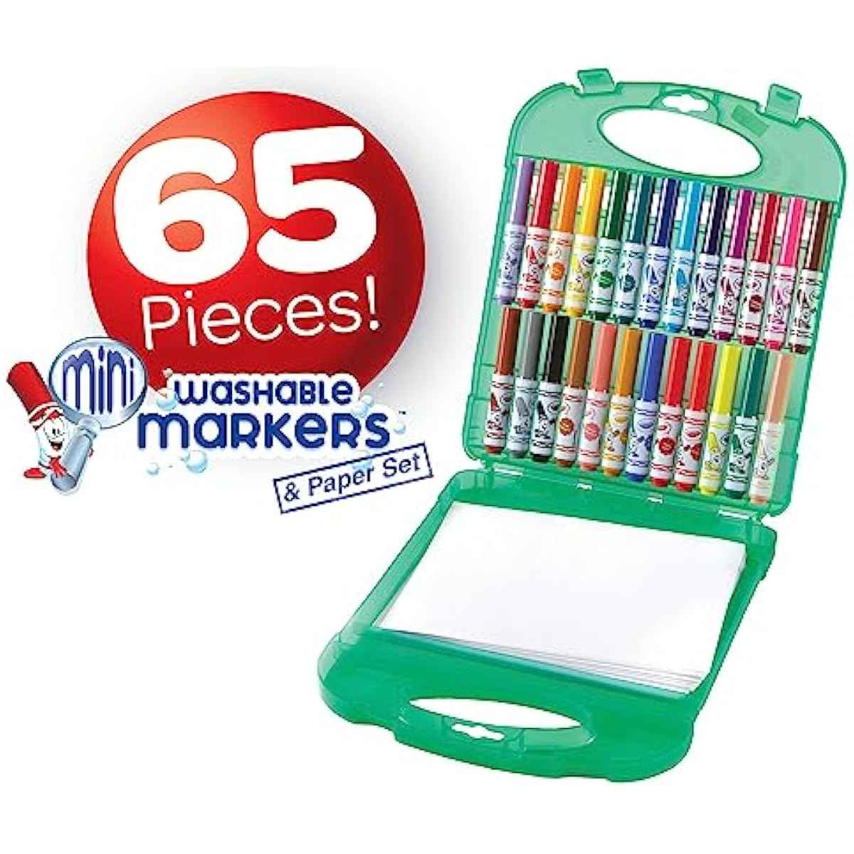Crayola Pip-Squeaks Washable Marker Set (65ct), Essential Easter Basket Stuffers, Coloring Set, Drawing Art Supplies for Kids, Spring Craft Kit, Travel Activity, Gifts for Kids