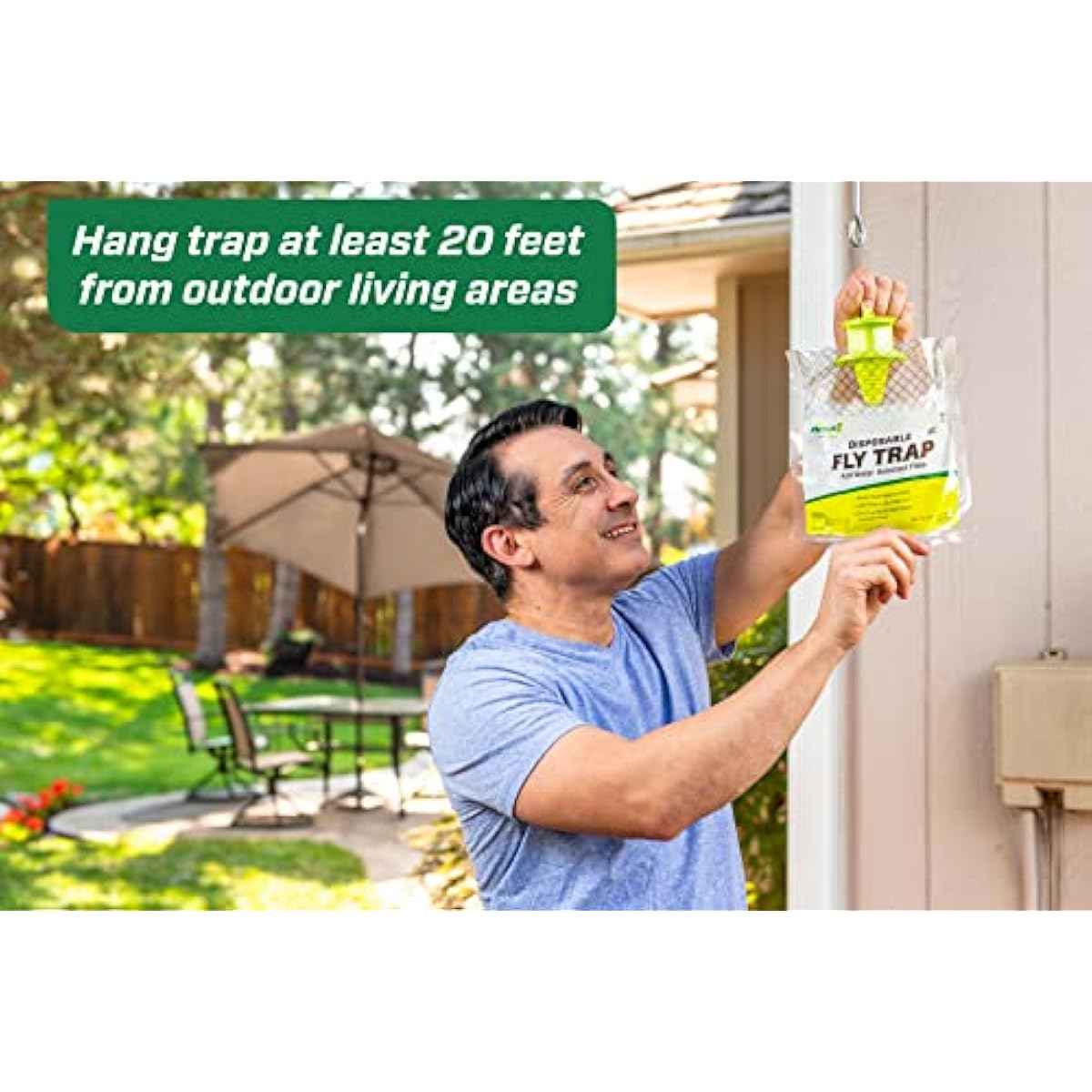 RESCUE! Outdoor Disposable Hanging Fly Trap - 2 Traps