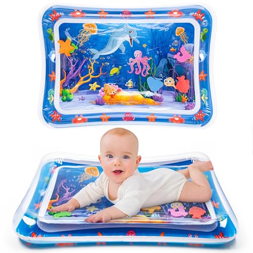 tummy time water mat inflatable baby development toys for 3 to 24 months infants and toddlers