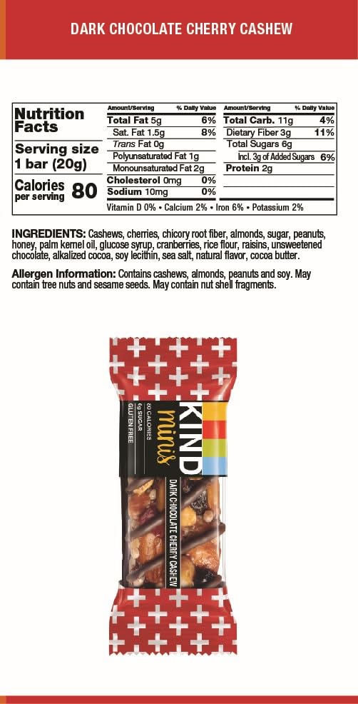 kind bar minis, variety pack, 30 count, gluten free, low calorie snacks
