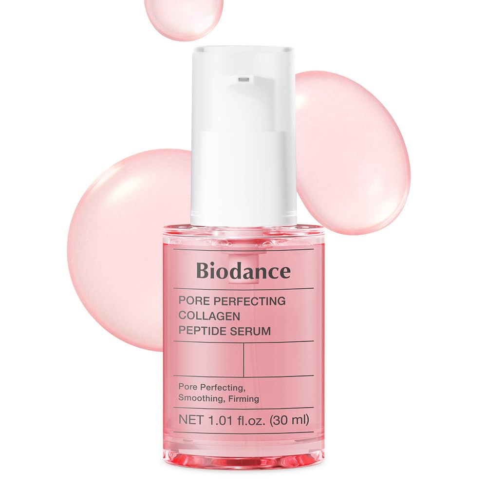 biodance pore perfecting collagen peptide serum, skin firming & radiance boost for all skin types, 1.01 fl oz