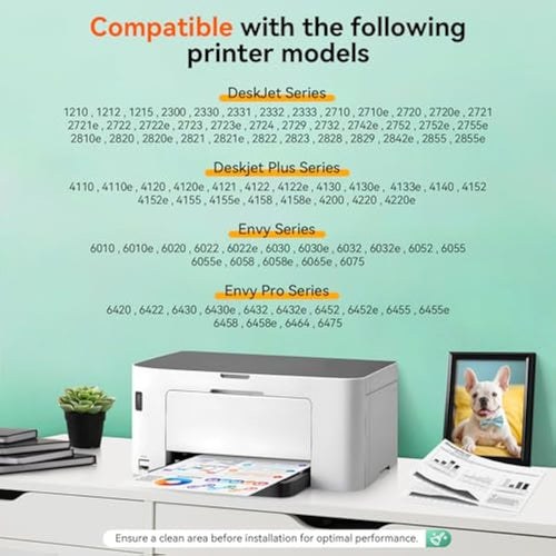 67XL Compatible for HP 67 Ink Cartridges Black Color Combo Pack Used for HP Envy 6055e 6400 6000 6065e 6458e 6455e DeskJet 2855e 4100 4152e 4255e 2755e 2700 2725 2755e 2752 4155e Printer