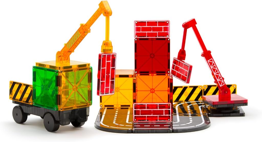 MAGNA-TILES Builder 32-Piece Magnetic Construction Set, The Original Magnetic Building Brand