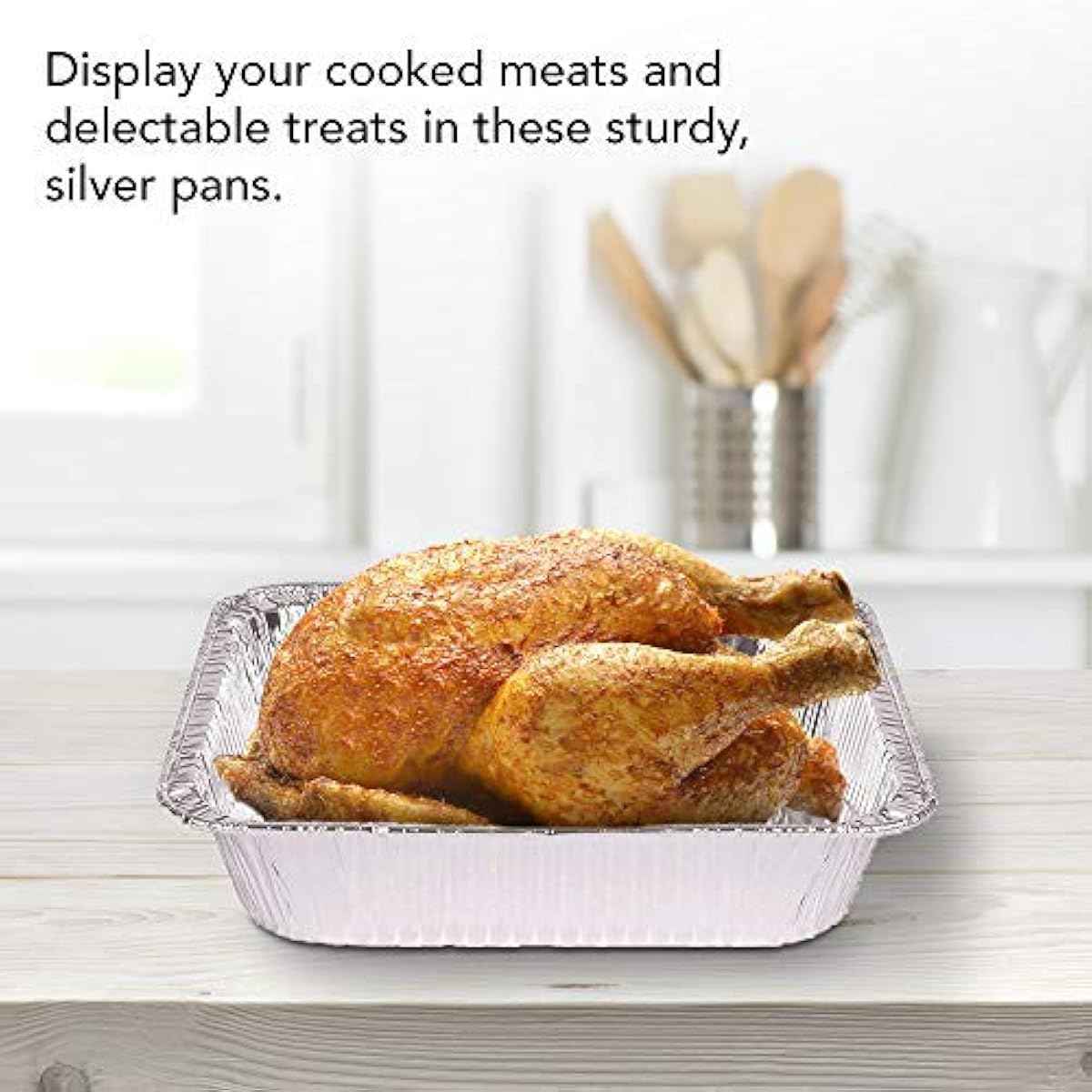 Stock Your Home Aluminum Pans 9x13 Disposable Foil Pans (30 Pack) - Half Size Steam Table Deep Trays - Tin Foil Pans Great for Cooking, Heating, Storing, Prepping Food