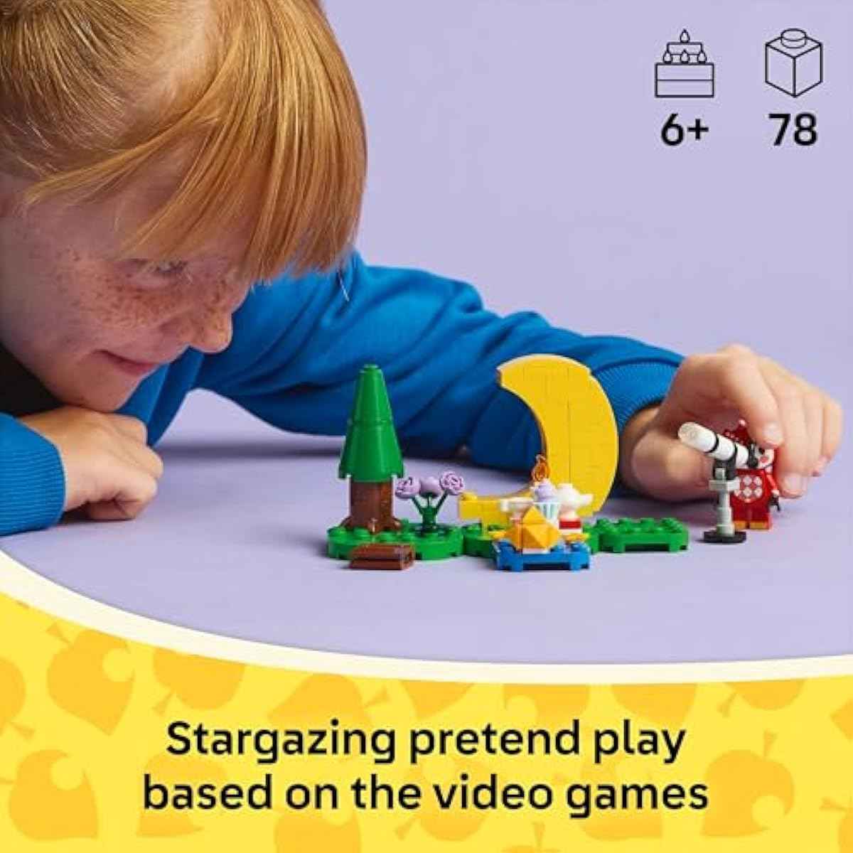 LEGO Animal Crossing Stargazing with Celeste Building Toy - Animal Crossing Toy Figure and Playset for Kids, Girls & Boys, Ages 6+ - Pretend Play Gift Idea for Birthdays - 77053