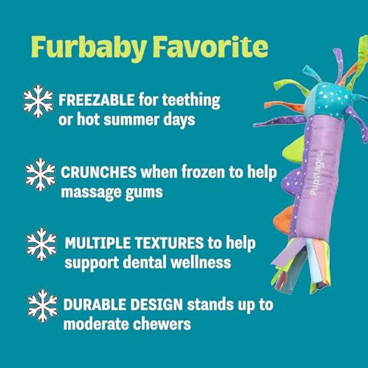 Petstages Pupstages Cool Teething Stick – Puppy Chew Toy for 0–6 Month Puppies, Teething Relief, Freezable & Durable