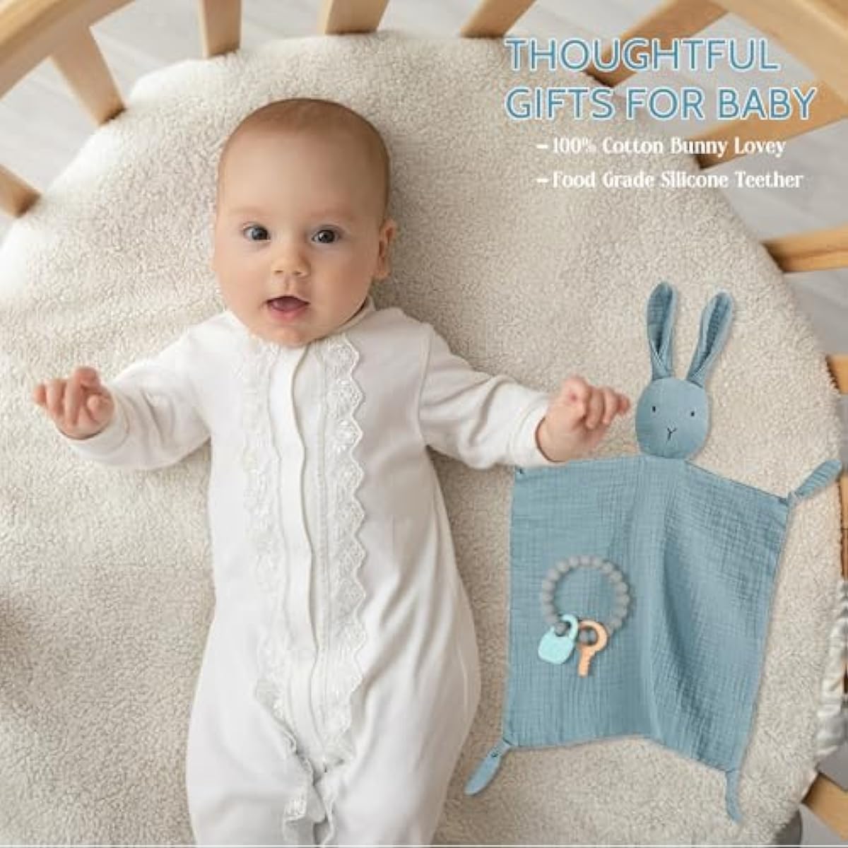 New Mom Gift Basket for Boy Mom, Postpartum Care Package with Boy Mom Drinking Cup and Bunny Lovey Blanket