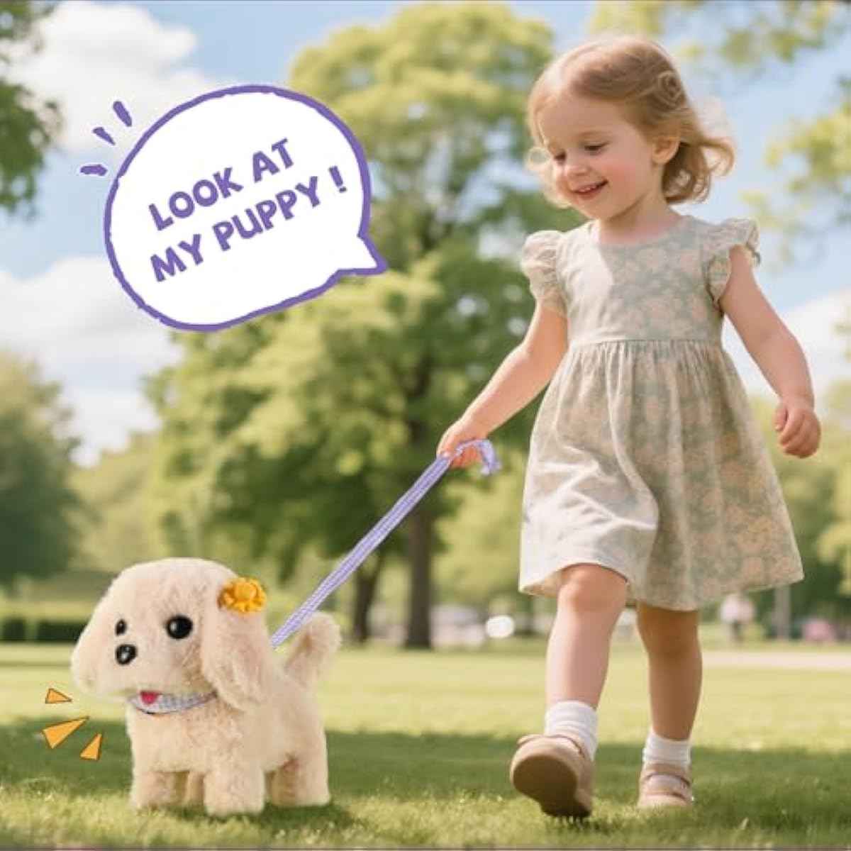 16 Pcs Robot Dog Toys for Girls, Toys for 3 4 5 6 7 8 Year Old Girls Kids Boys, Realistic Robot Puppy Toddlers Girl Toy for 5-7 6-8, Ideas Birthday Gifts for Girl 3 4 5 6 Year Old