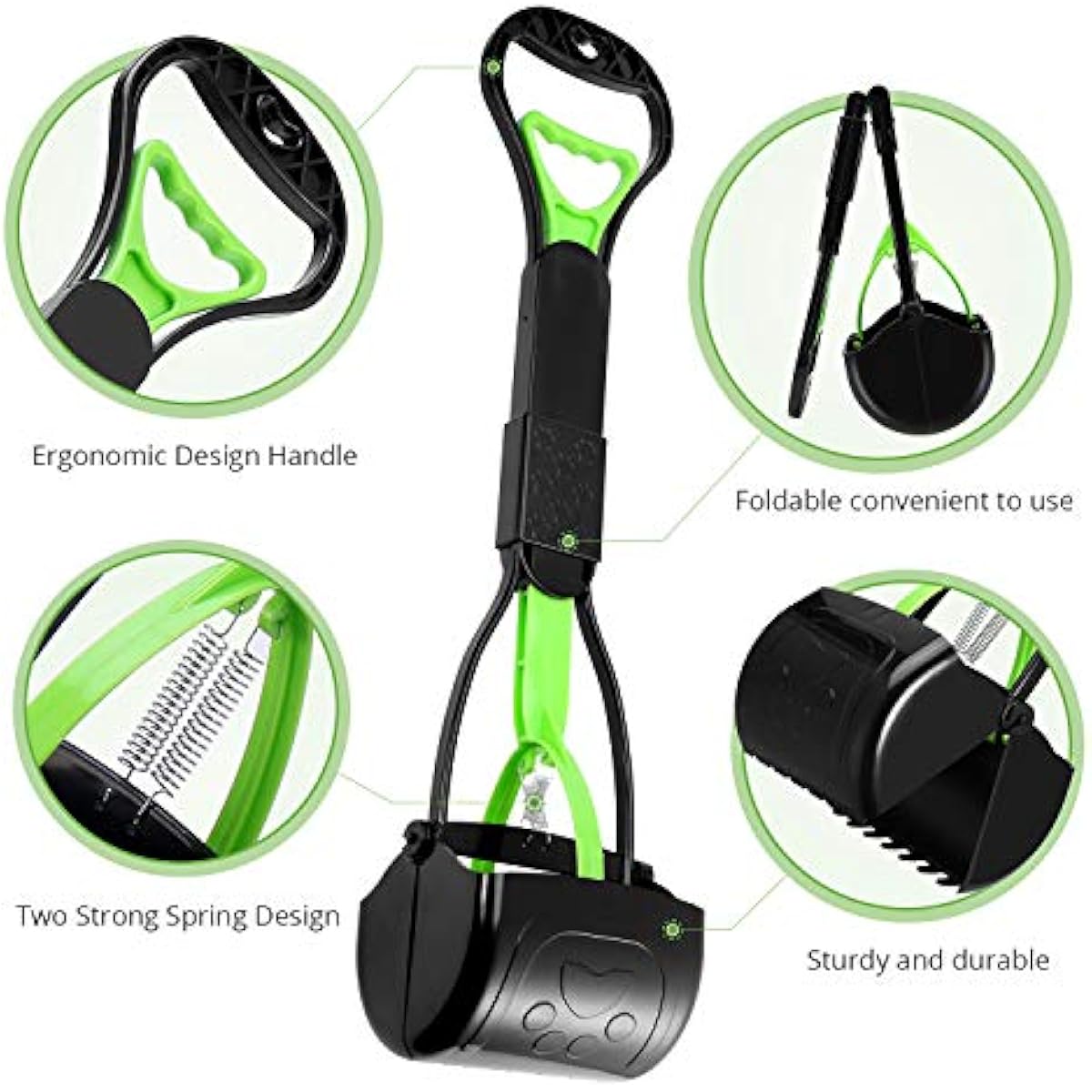 Ppogo Pet Pooper Scooper for Dogs and Cats with Long Handle and High Strength Material