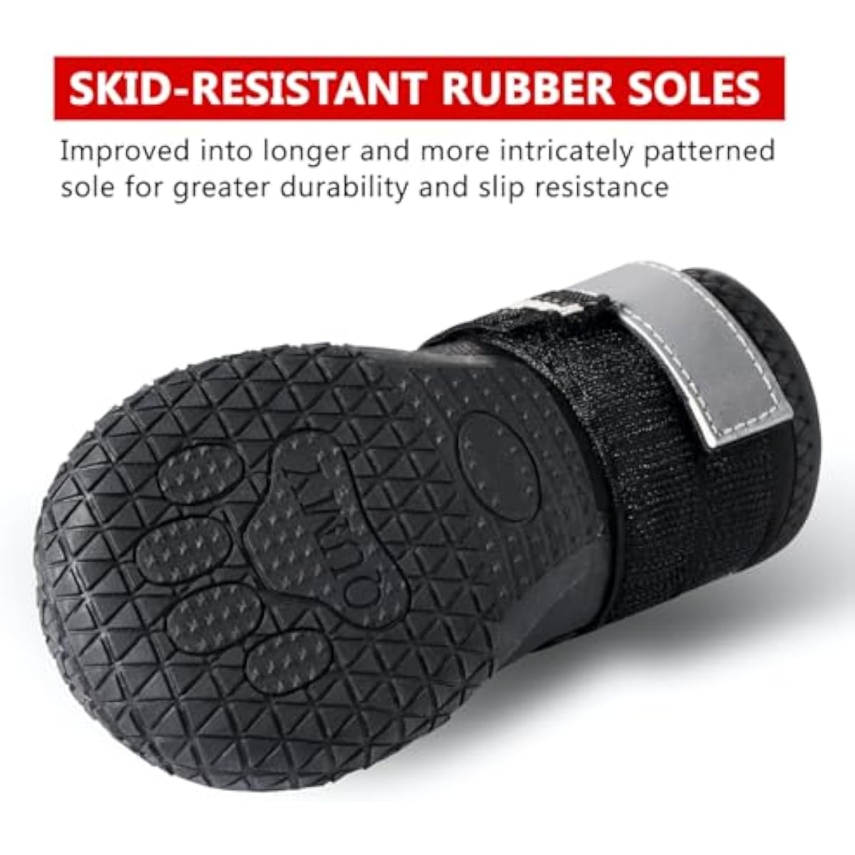 Qumy dog shoes, large dog boots, medium dog paw protectors for winter, snow, hot pavement, rainy weather, outdoor walking, indoor hardfloors