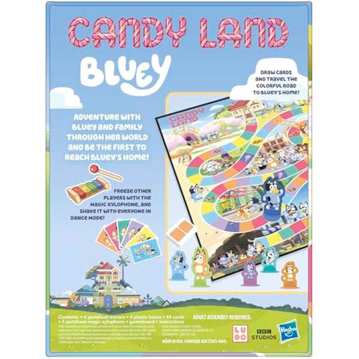Hasbro Gaming Candy Land Bluey Edition Board Game | Ages 3 and Up | 2-6 Players | Play as Dad, Mum, Bluey, Bingo, Muffin, or Socks | Preschool Games | Kids Gifts (Amazon Exclusive)