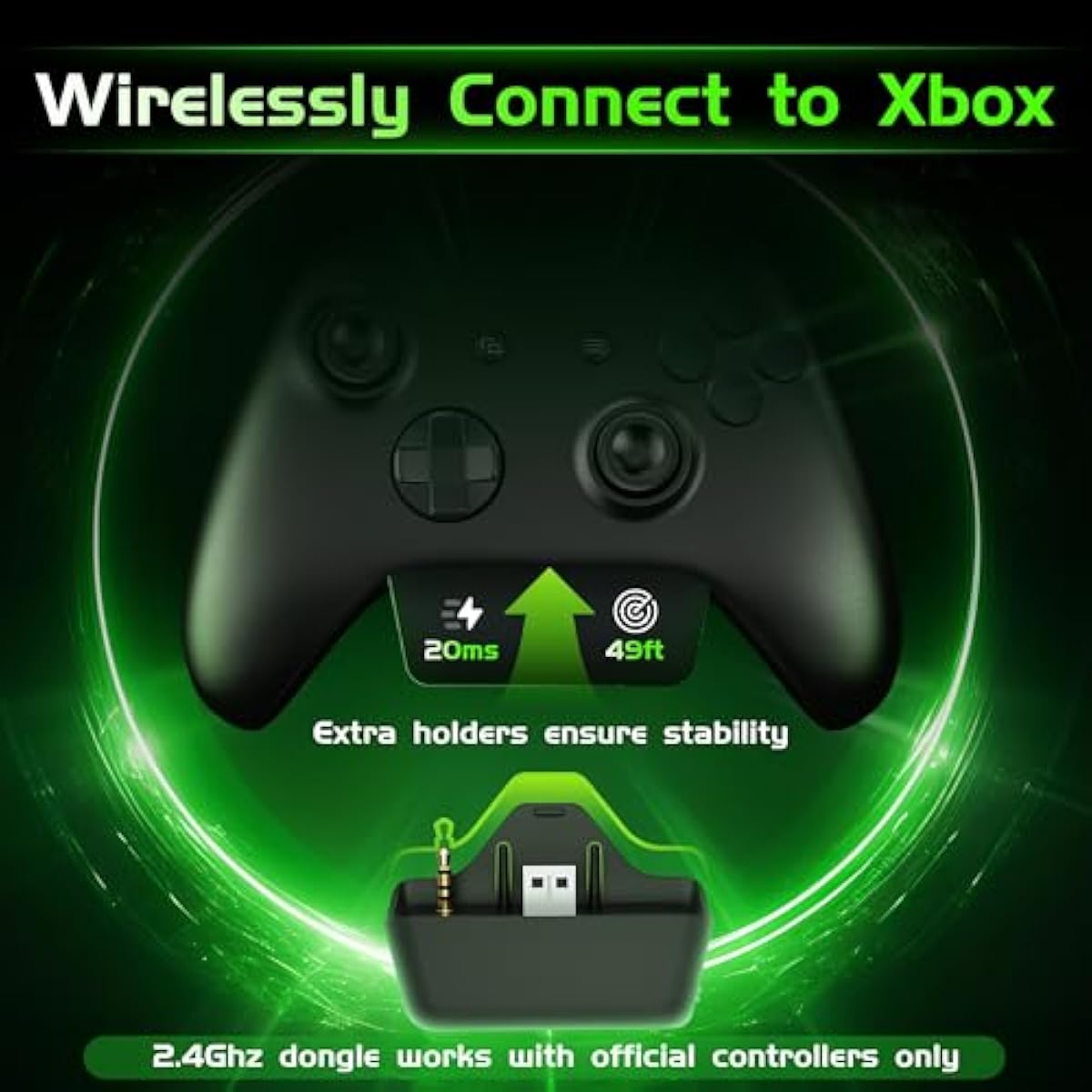 Black wireless gaming headset for Xbox Series X/S, Xbox One, PS5, PC, and Mac with Bluetooth 6.0 and flip-to-mute noise-canceling mic