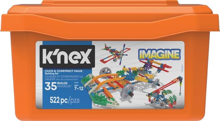 K'NEX - Click & Construct Value Building Set - 522 Pieces, STEM Building, Creative Play Set‚ Ages 7+