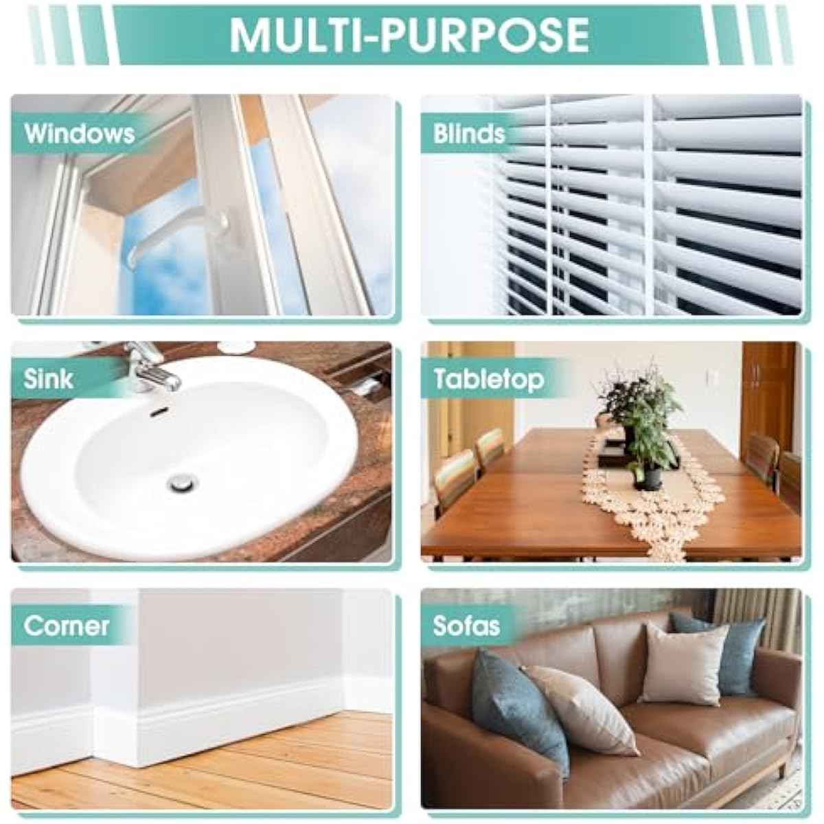 4 Pack Damp Dusting Sponge Duster, Grey Dust Cleaning Sponge, Reusable Household Cleaning Sponge Tool for Blinds, floorboards, Fan Blades, Vents, Glass, Railings, Mirrors