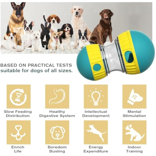adjustable treat dispensing ball for small medium large dogs to keep them busy, green