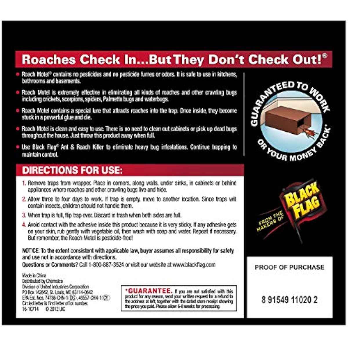 Black Flag Roach Motel Traps, 2-Count, 1-Pack