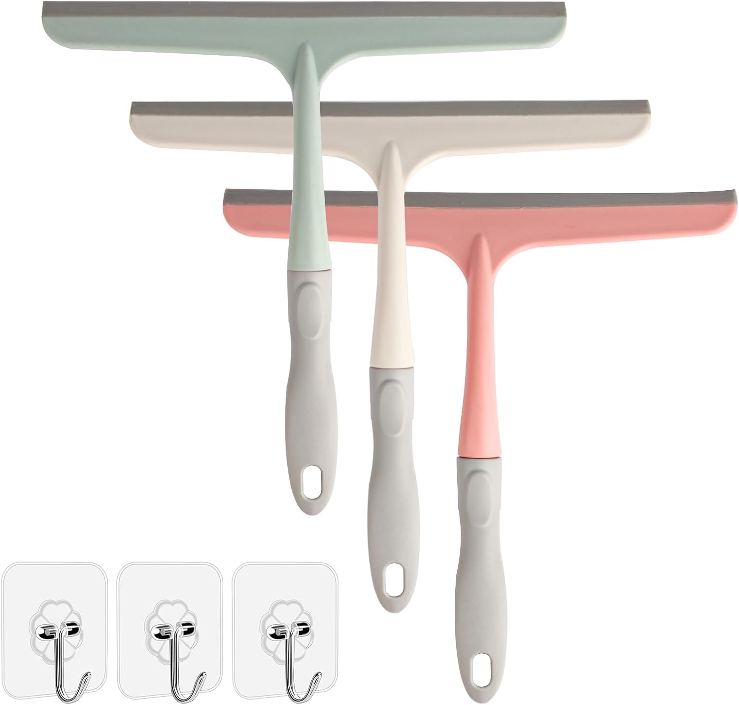 3pcs Bathroom Squeegee for Shower Cleaner and Window Cleaning