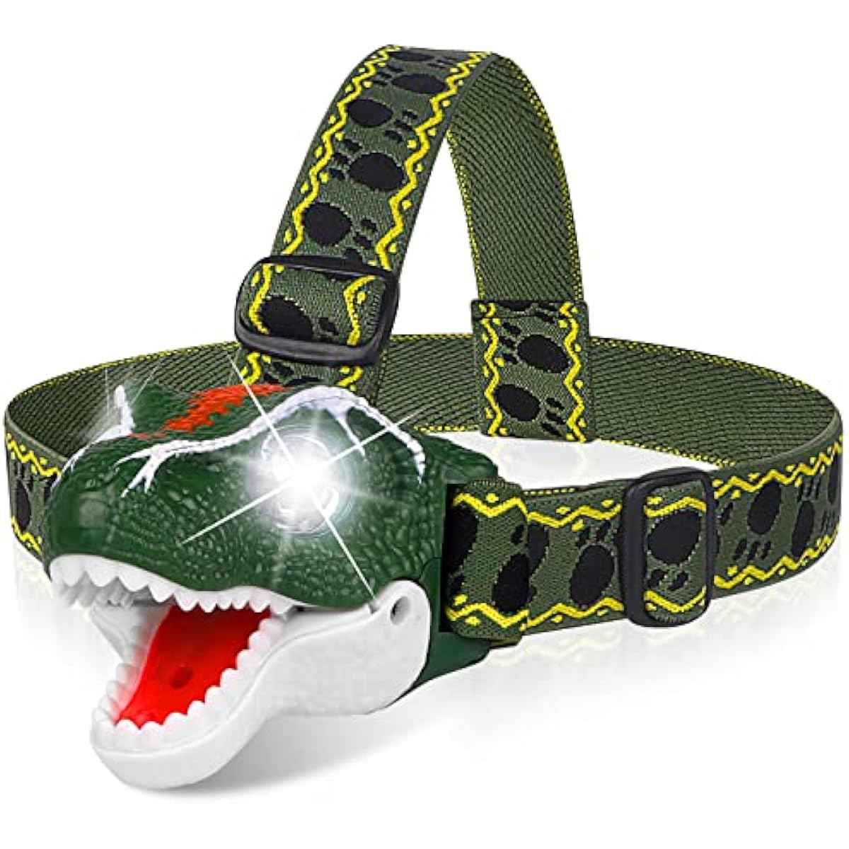 DX DA XIN Dinosaur Headlamp T-Rex LED Headlamps for Kids Flashlights Camping Gear - Dinosaur Toys for Boys Girls Toddlers Outdoor Toys for Kids Birthday Halloween Stocking Stuffers