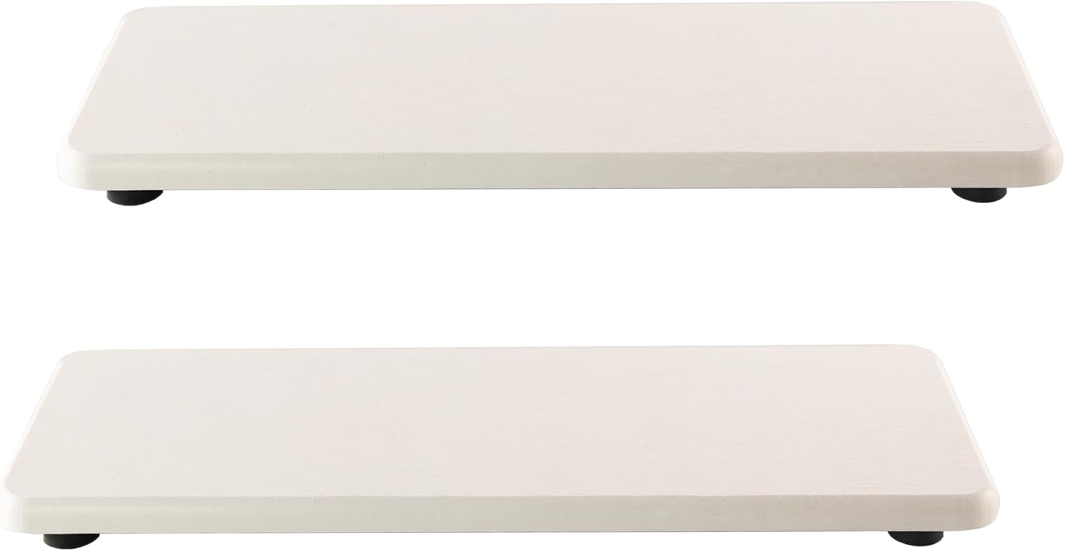 White Diatomite Trays for Kitchen and Bathroom, 3.15" W x 8.7" L, 2 PCS