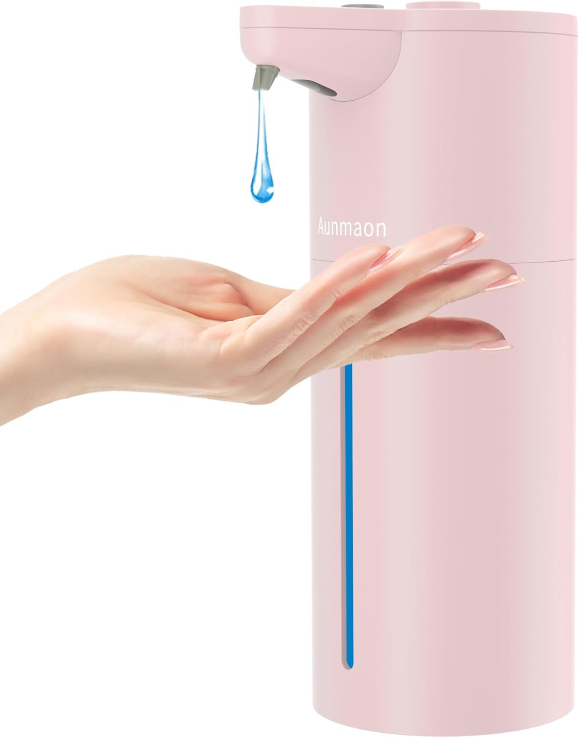 Aunmaon automatic touchless soap dispenser, adjustable volume, long battery life, black, kitchen and bathroom