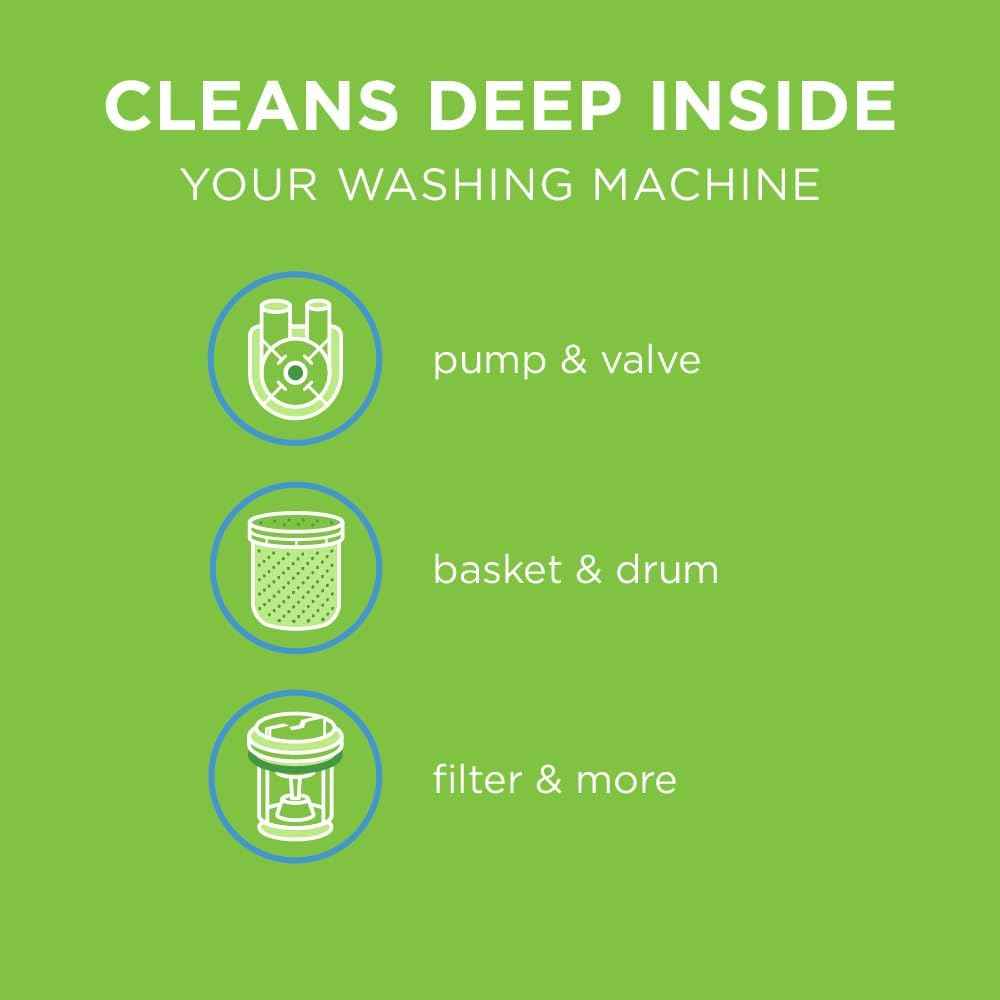 Affresh Washing Machine Cleaner, Helps Power Away Odor Causing Bacteria & Grime Deep Inside Pump, Valve & Hoses, 6 Time Release Tablets, 6 Month Supply
