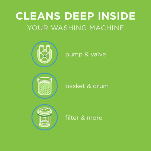 Affresh Washing Machine Cleaner, Helps Power Away Odor Causing Bacteria & Grime Deep Inside Pump, Valve & Hoses, 6 Time Release Tablets, 6 Month Supply