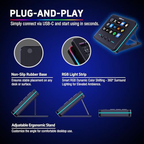 vsninside macro keypad stream controller deck gaming streaming shortcut keyboard