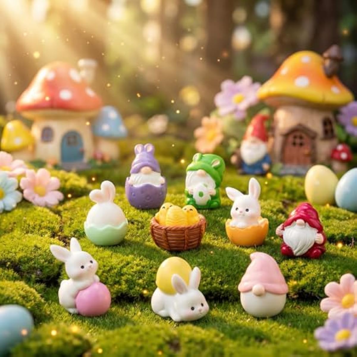Easter Bath Bombs for Kids with Surprise Toys Inside, 9 PCS Easter Egg Bath Bombs, Easter Basket Stuffers, Bunny Gnome Chick Bubble Bath Fizzies, Egg Hunt Party Favors,Gifts for Boys Girls Age 3-10