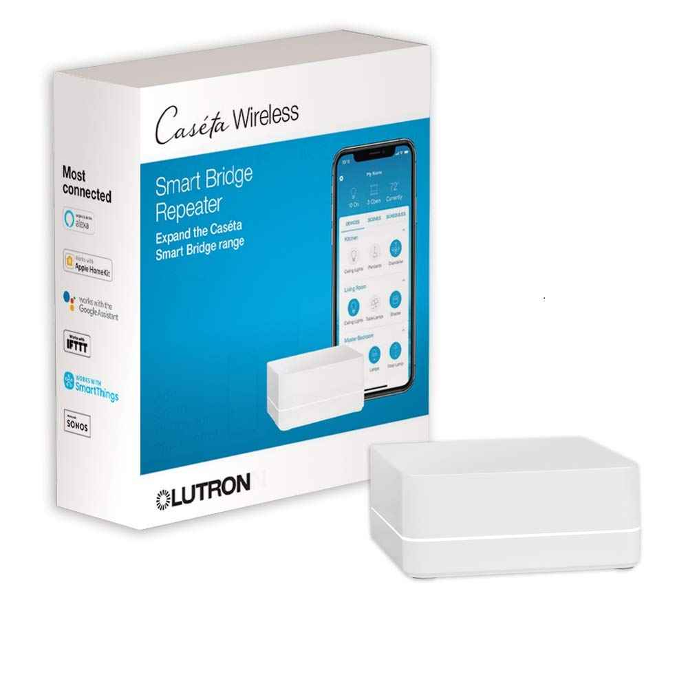 Lutron Caseta Smart Lighting Smart Hub for Light Bulbs and Fans, Compatible w/ Amazon Alexa, Apple Homekit, Google Home, 75 Device Capacity, L-BDG2-WH, White