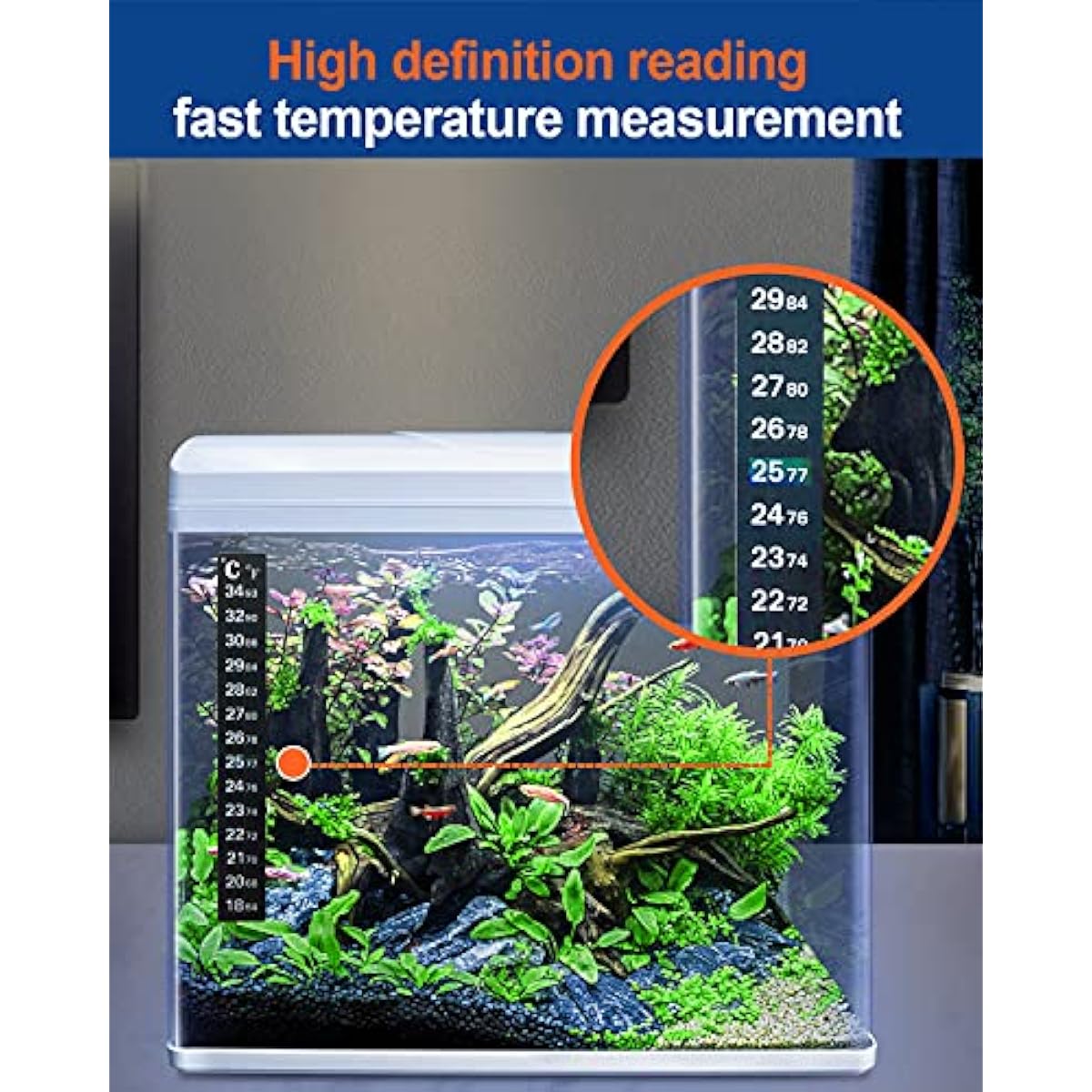 QZQ Aquarium Gravel Cleaner [2026 Edition] Vacuum Fish Tank Vacuum Cleaner Tools for Aquarium Water Changer with Aquarium Thermometers Fish Net kit Use for Fish Tank Cleaning Gravel and Sand