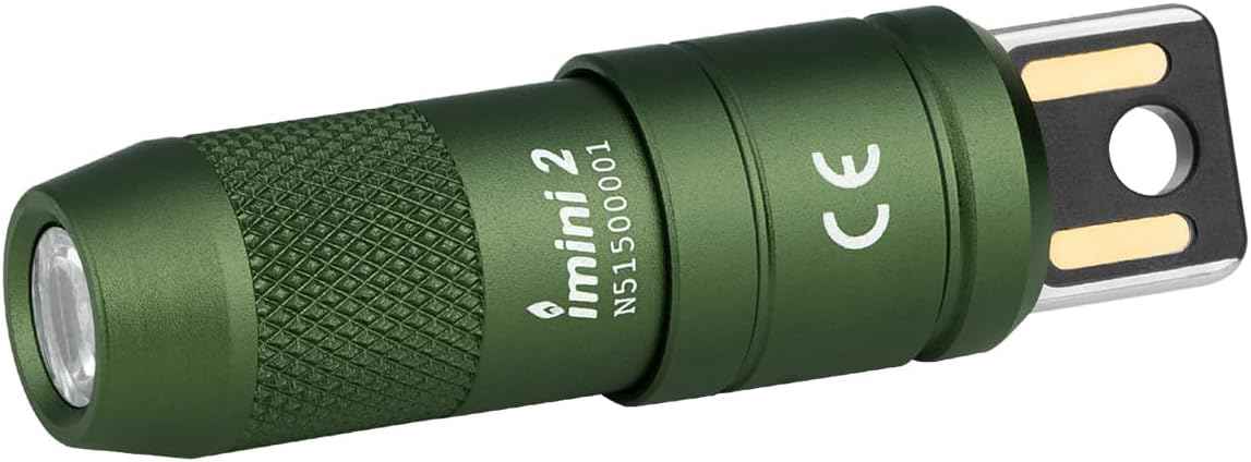 OLIGHT IMINI 2 EDC Rechargeable Keychain Flashlight, 50 Lumens Compact and Portable Mini LED Keyring Lights with Built-in Battery Ideal for Everyday Carry and Emergencies (Black)