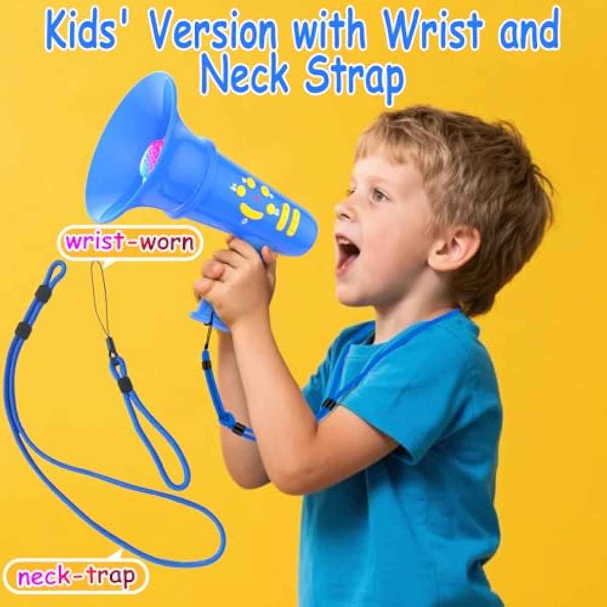 Voice Changer for Kids,Birthday Gift for Boys Girls Ages 3,4,5,6,7,8 - Boy Toys for 3-8+ Year Old - Noise Maker Prank Gift for Christmas,Easter,Halloween,Cool Gadgets for Boys Toddler (Blue)