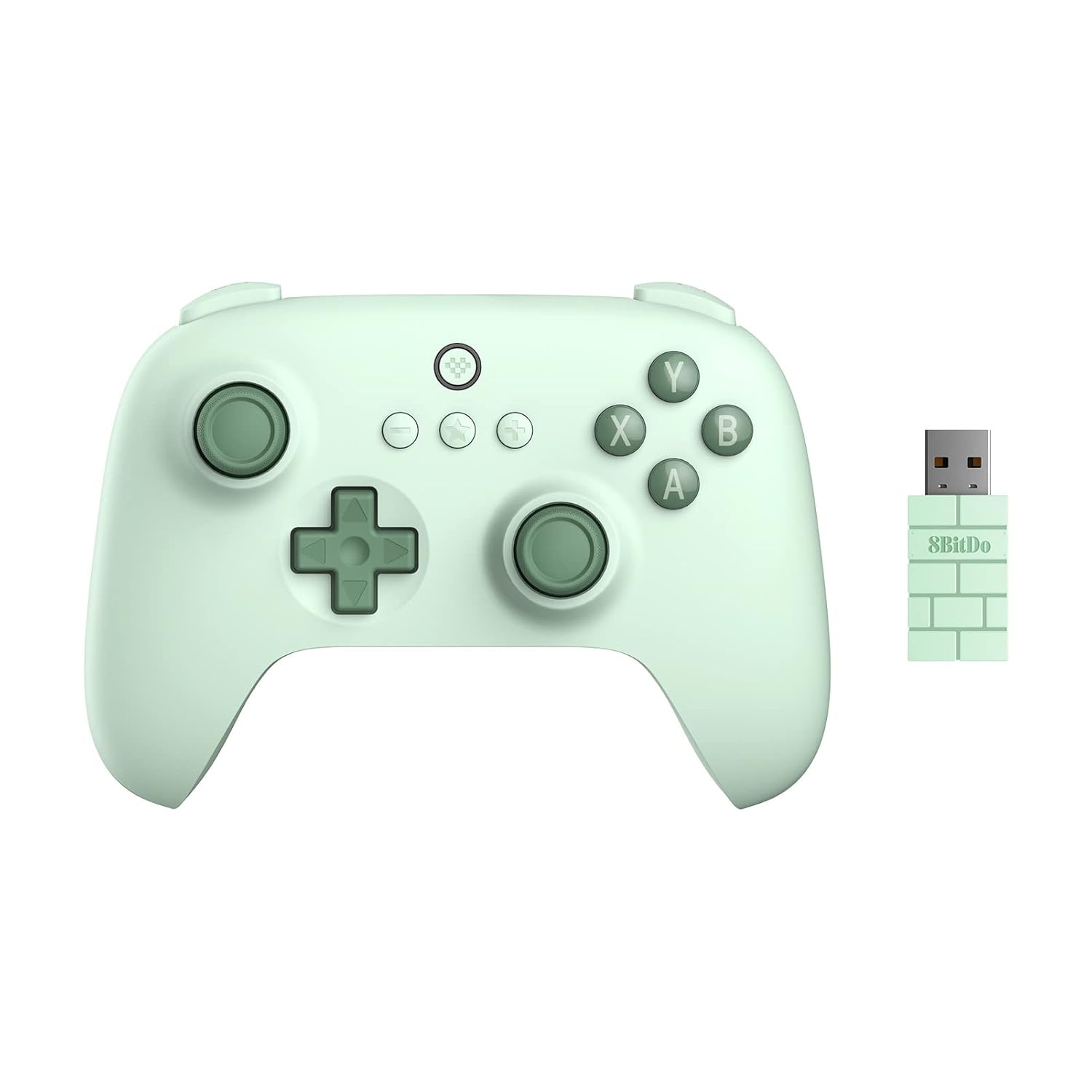 8bitdo ultimate 2c wireless controller for windows pc and android with 1000hz polling rate, hall effect joysticks and triggers, and remappable l4/r4 bumpers in green