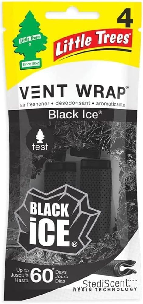 little trees car air freshener black ice 16 pack masculine fragrance