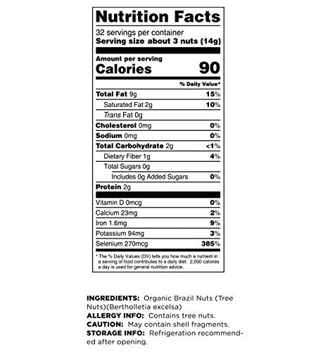 Terrasoul superfoods organic brazil nuts, 1 lb raw unsalted rich in selenium