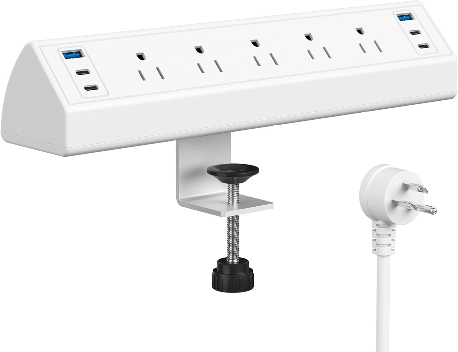 Jgstkcity desk clamp 40w fast charging station with 4 pd usb c ports and 5 outlets