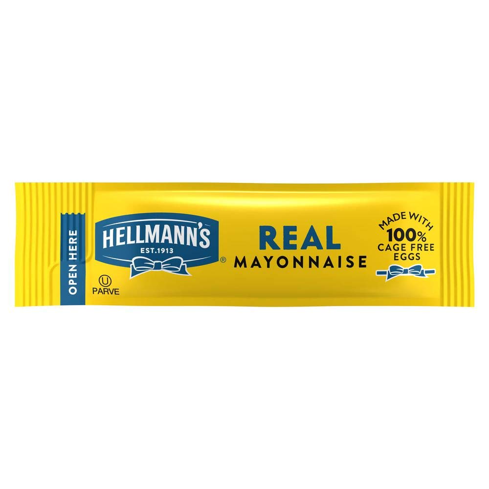 Hellmann's real mayonnaise stick packets, gluten-free, made with 100% cage-free eggs, 0.38 oz, pack of 210