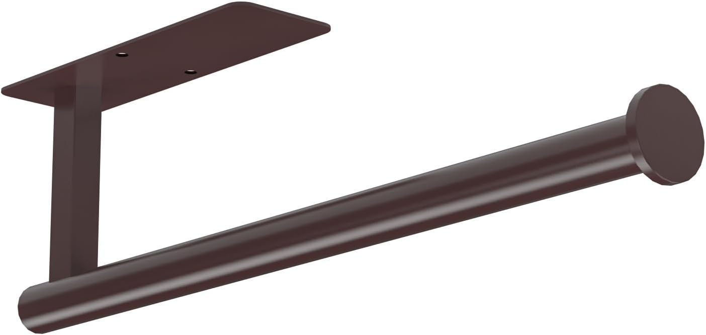 ASTOFLI Paper Towel Holder 304 Stainless Steel, Under Cabinet, Self-Adhesive, Matte Black, 12 Inch, No Drill