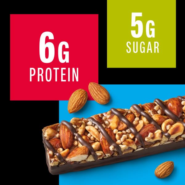 KIND Dark Chocolate Nuts and Sea Salt 12-count snack bars, gluten free, low sugar, 6g protein