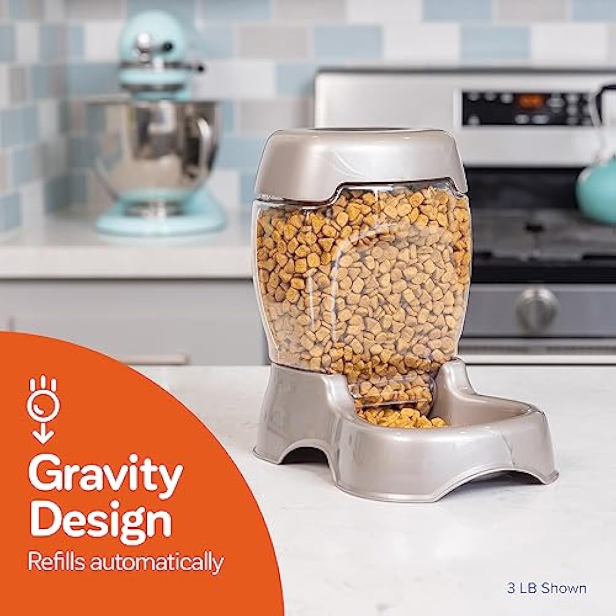 petmate pet cafe feeder dog and cat feeder, 3 sizes, made in usa, pearlescent colors
