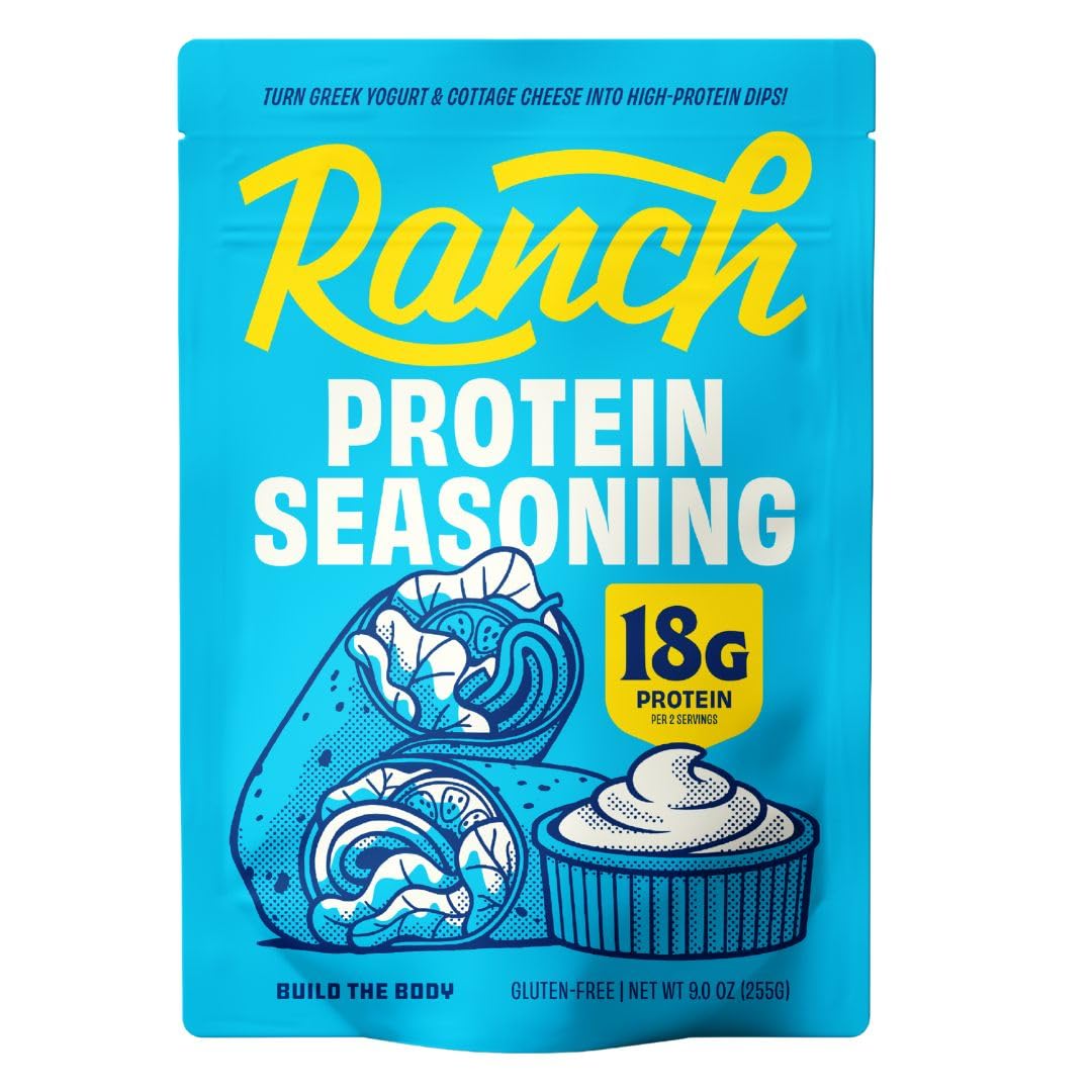 Protein ranch seasoning for salad dressings and dips: quick and easy mix with high-protein powder and savory flavor