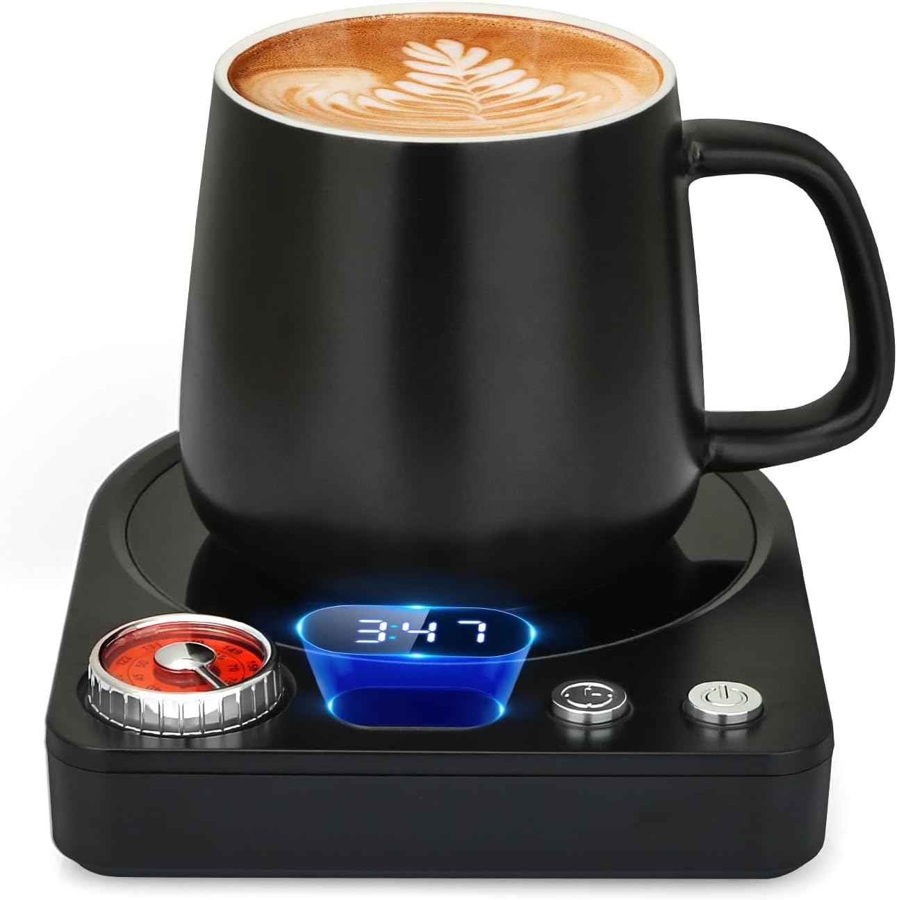 VOBAGA Coffee Mug Warmer for Desk with Auto Shut Off & 3-Temp Settings, Coffee Cup Warmer with Smart Safety Alert Home Office Accessory, Perfect for Coffee, Tea, Milk (No Mug)