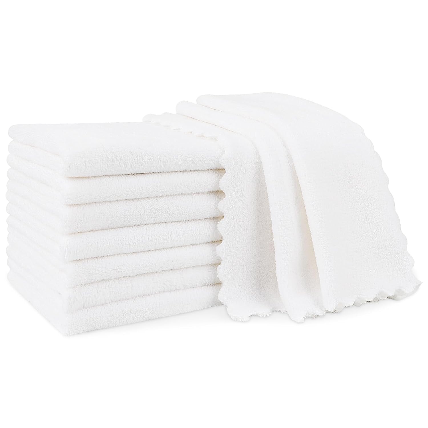 Orighty 20x10 inch coral fleece baby burp cloths, highly absorbent and ultra soft for newborns, 8-pack