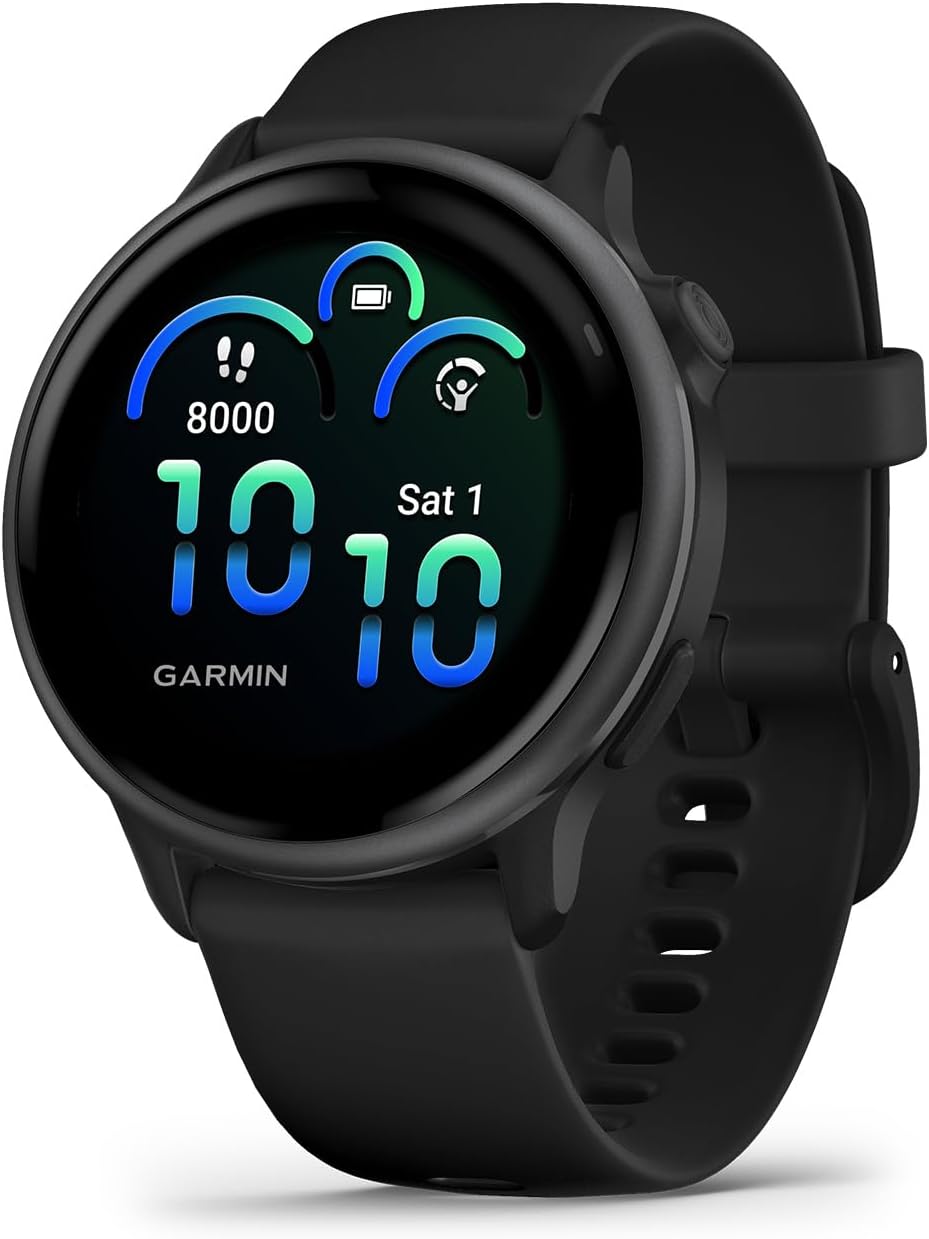 Garmin vívoactive 6, Health and Fitness GPS Smartwatch, AMOLED Display, Up to 11 Days of Battery, Slate with Black Band