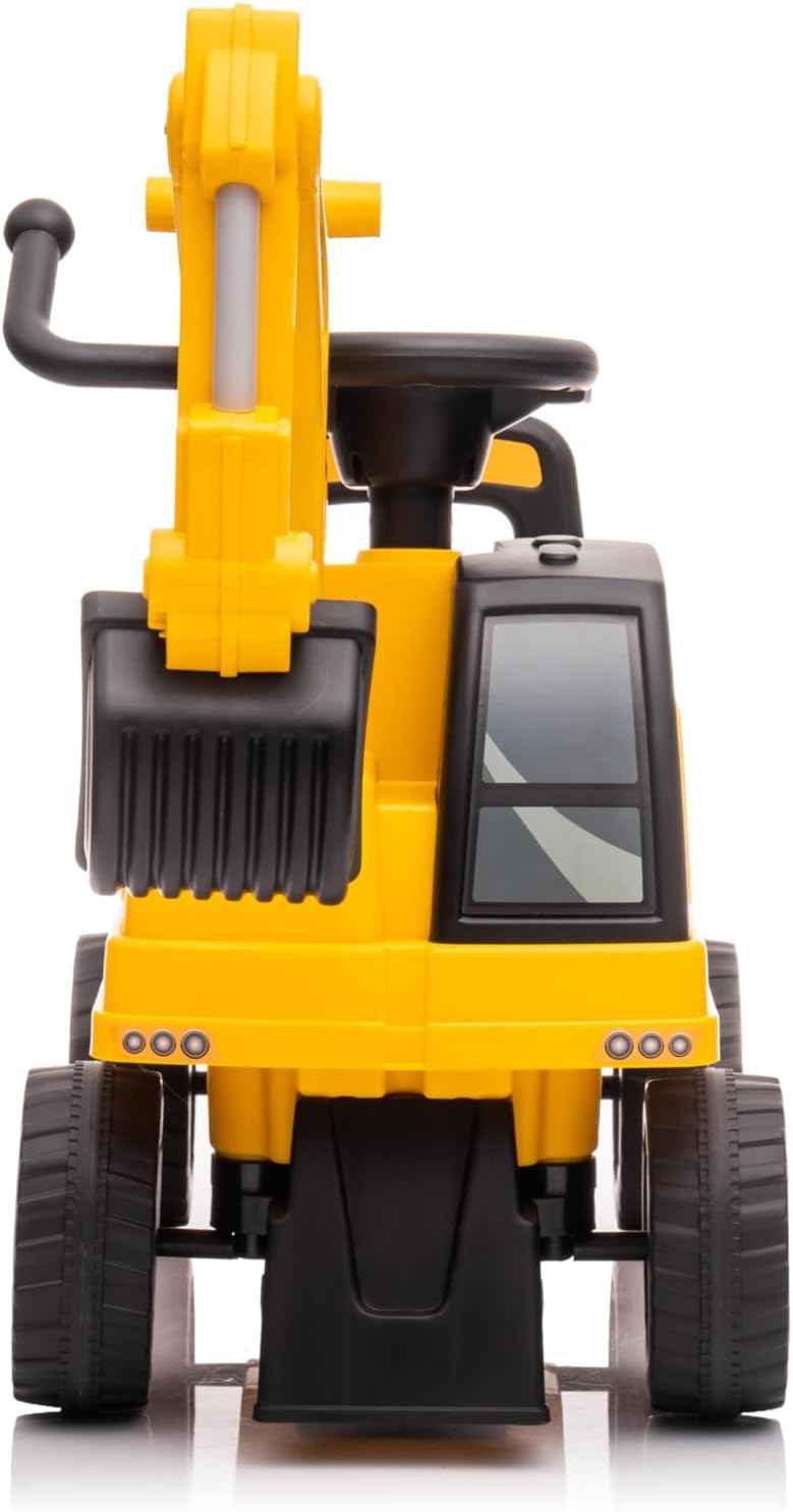 Best Ride On Cars CAT Excavator Push Car – Licensed Caterpillar Ride-On Digger Toy for Kids with Rotating Bucket & Under-Seat Storage – Construction Vehicle for Toddlers