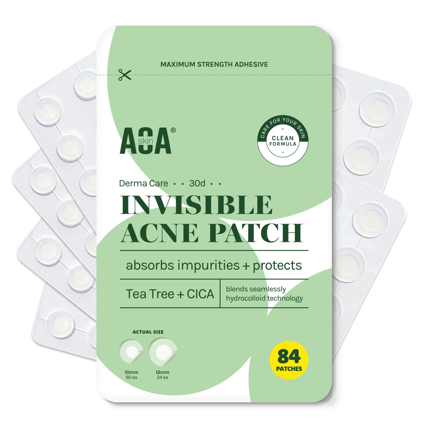 AOA Studio 84-count Hydrocolloid Acne Patches, Vegan, Cruelty-Free, 10mm, 12mm Sizes, Spot Treatment for Blemishes and Acne