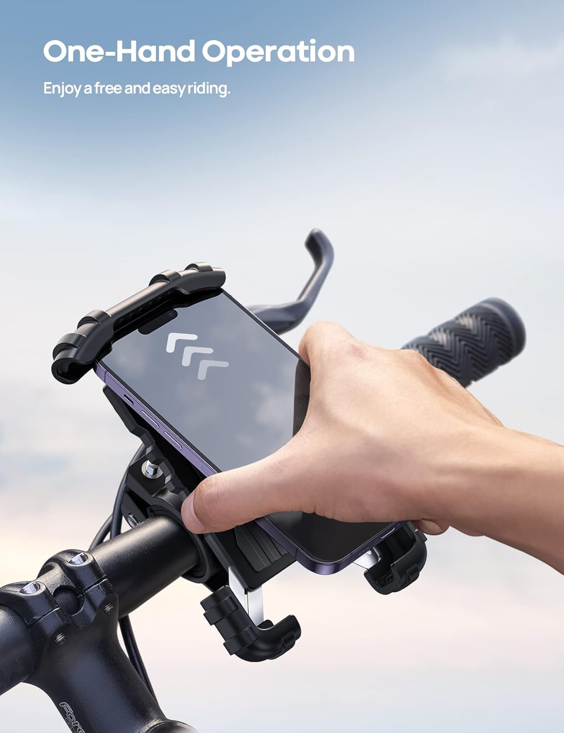 Lamicall Bike Phone Holder, Motorcycle Mount - Motorcycle Phone Holder, Handlebar Cell Phone Clamp, E-Bike Scooter Phone Clip for 4.7-6.8" Smartphones, iPhone 17 Air Pro Max, 16 15 Plus Mothers Day