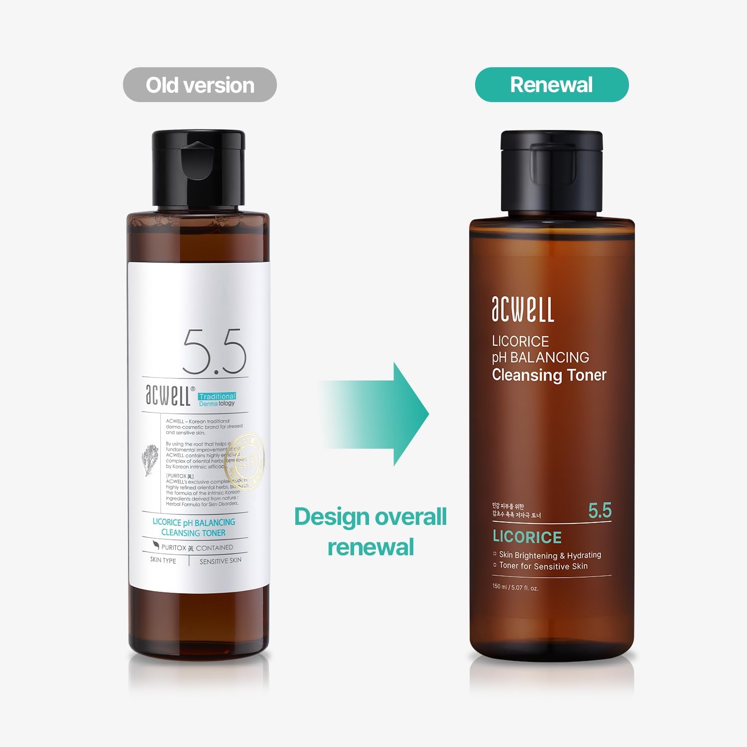 acwell licorice pH balancing cleansing toner 5.1 fl.oz. - ph5.5 hydrating makeup cleansing astringent for sensitive skin